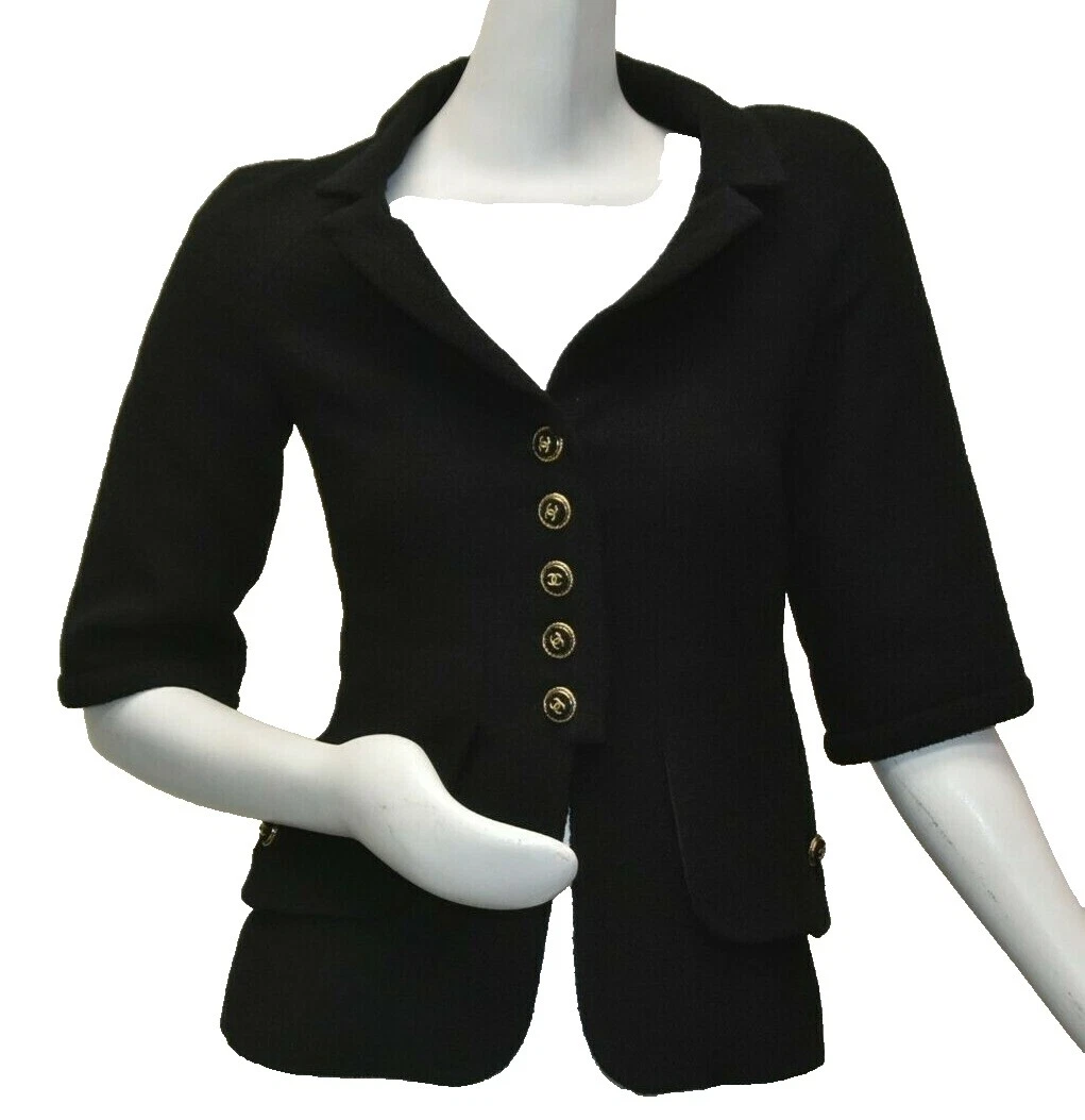 CHANEL negro sólido abrigos, chaquetas y chalecos para Mujeres