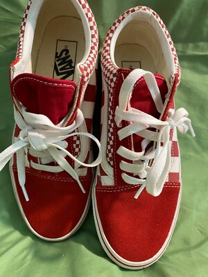 Vans Red Checkered Shoes Men display picture 3