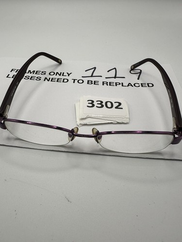 NINE WEST Eyeglasses Frame 403 RU6 50 17 135 Purple Half Rim
