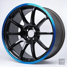 1 PC, ROTA Wheels G-FORCE - 18X9, 35mm, 5X100, 73 Hub, Yamaha Black Blue Lip