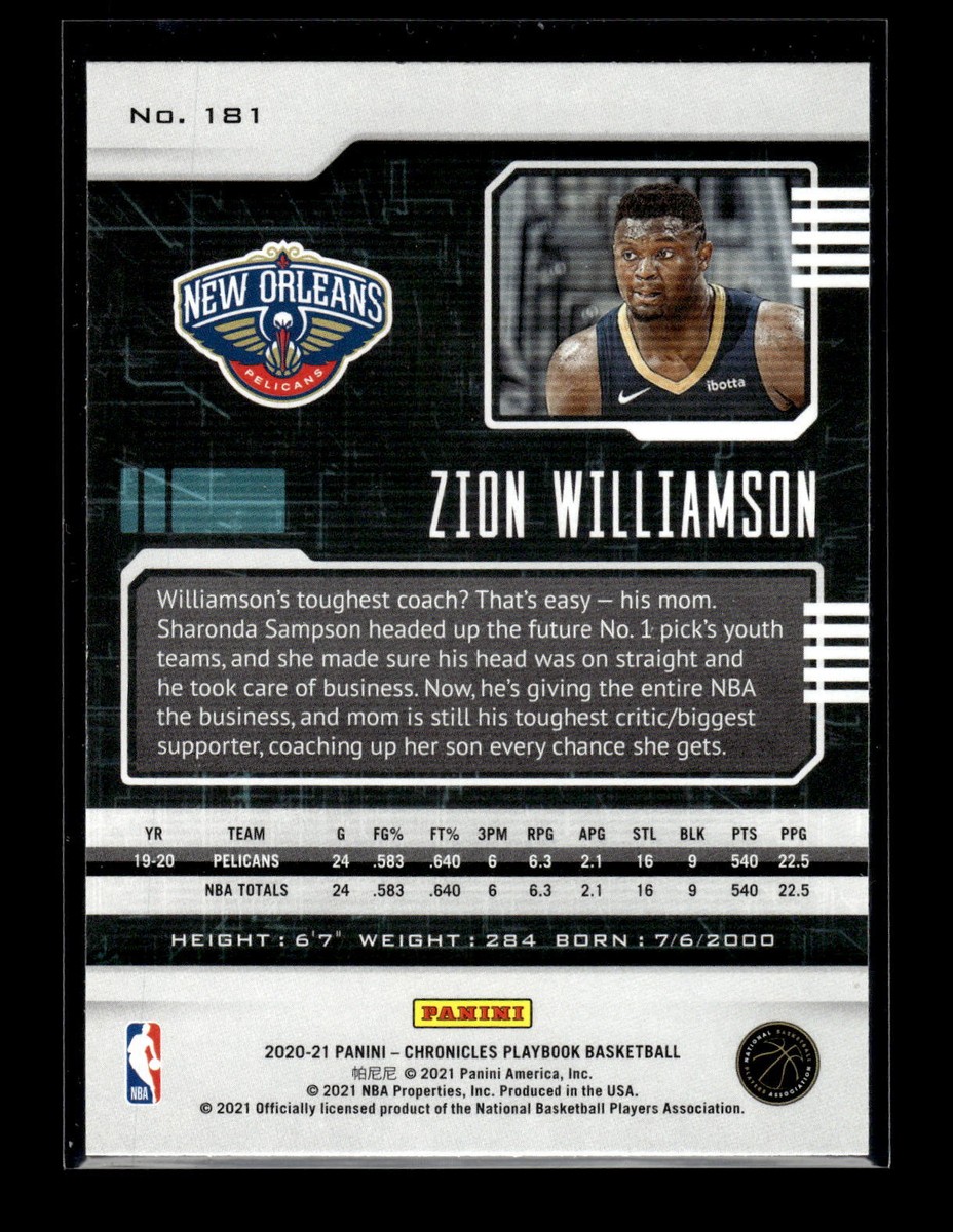 その他 PANINI CHRONICLES 2020 Panini Chronicles #181 Zion Williamson Mint+ New | eBay