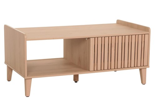 B-Ware mesa de centro MCW-M48, sofá, 52x114x59 cm, beige, cajón gris - Imagen 11 de 11