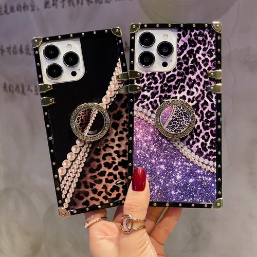 For Xiaomi OPPO VIVO Leopard Print Case +Ring Holder Shockproof Cover Back Stand - Picture 7 of 18