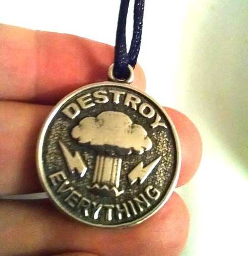 DESTROY EVERYTHING PENDANT W/ FREE CORD, SECRET INSTRUCTIONS black magic occult - Afbeelding 1 van 3