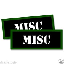 MISC Ammo Can Labels Ammunition Case stickers MISC decals 2 pack  3"x1.15"