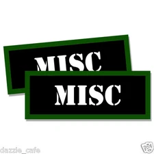 MISC Ammo Can Labels Ammunition Case stickers MISC decals 2 pack  3"x1.15" 
