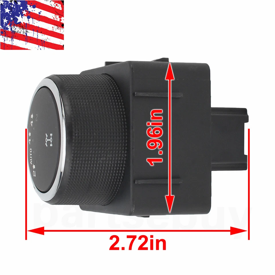 Para Chevrolet GMC 25878425 2008-2014 Caja de transferencia Selector Interruptor Perilla 4x4 4x4 Foto 3 de 4