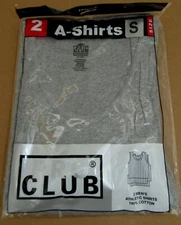 PRO CLUB Men's Ribbed A-Shirts 100% Cotton Grey S-M-XL-2XL-3XL-4XL-7XL  2-Pack