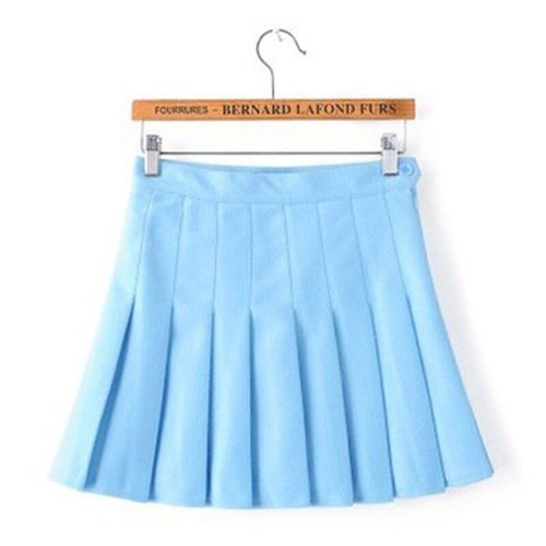 Women High Waist Pleated Skirt Summer Casual Kawaii A-line Plaid Mini Skirts - Picture 28 of 41