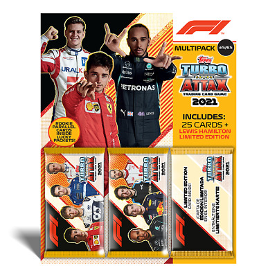 2021 Topps Turbo Attax Formula 1 Multi Pack 26 Cards + 2021 Topps Turbo Attax Formula 1 Multi Pack 26 Cards +