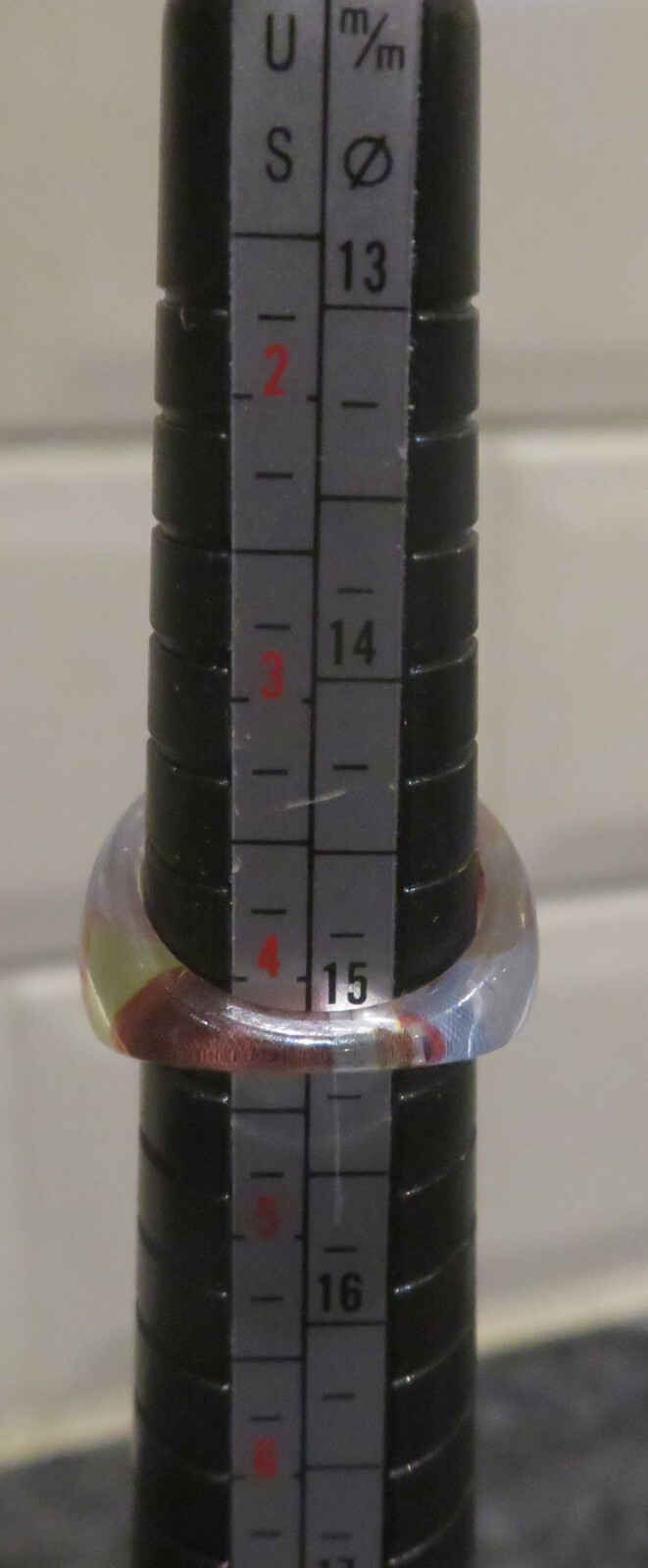 Set of 6 Resin Murano Style Childs Rings Different Colours, Patterns.