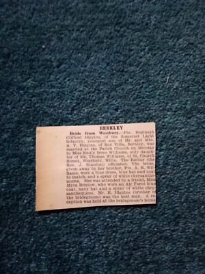 L1u 1941 Berkley Artikel Hochzeit Reginald Higgins Emily Williams 