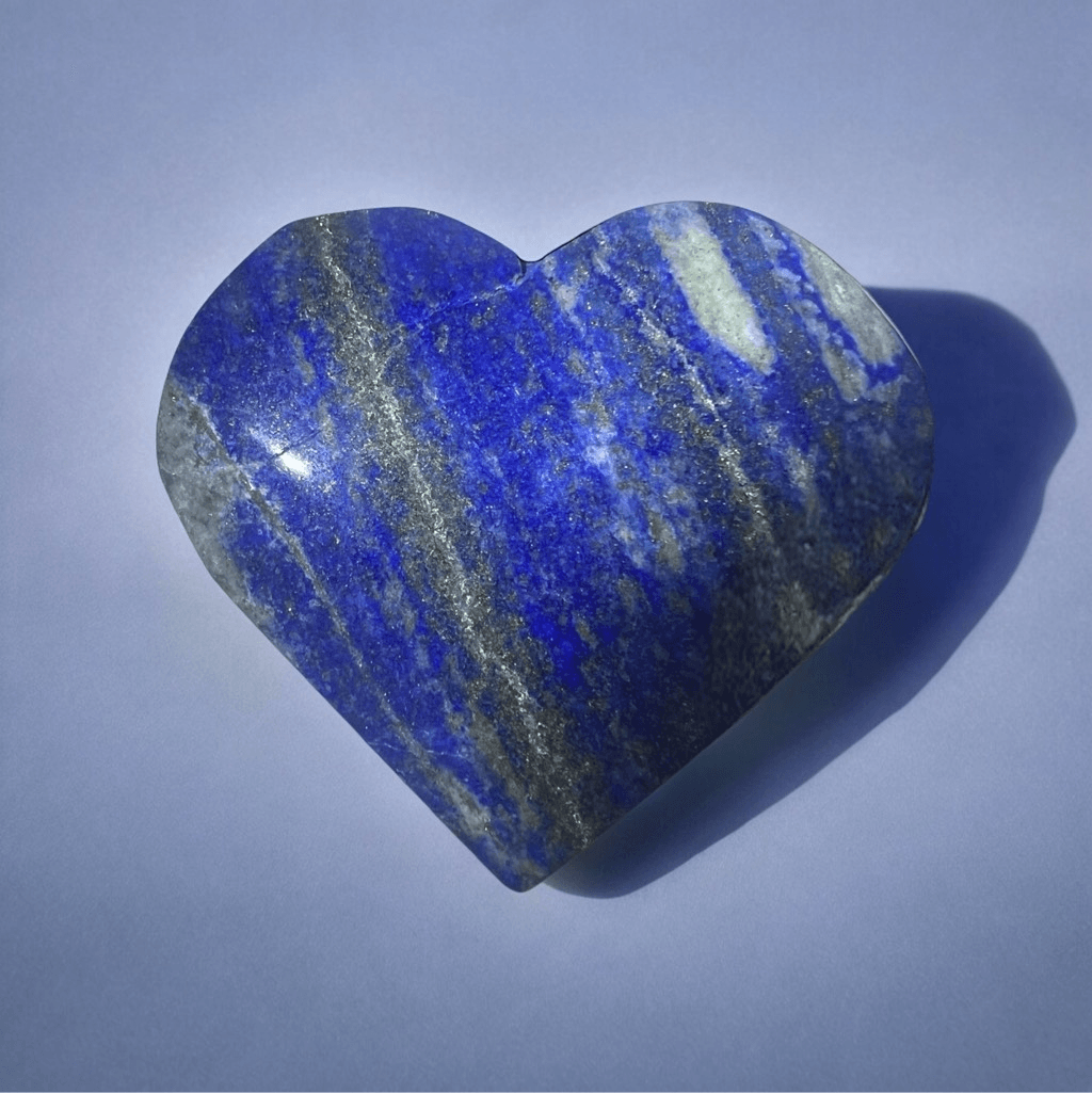 Lapis Lazuli Crystal Heart Carving