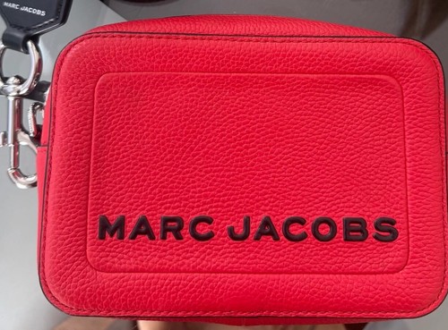MARC JACOBS The Box Pebbled Red Leather Crossbody Bag - Picture 3 of 14