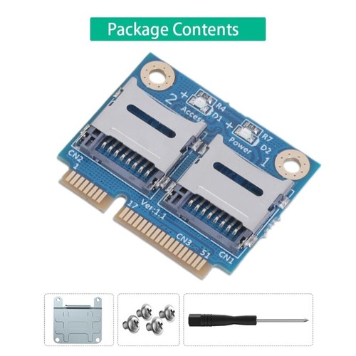 Expand Storage Capacity with mPCIE to 2 MicroSDs Card Reader Adapter - Afbeelding 3 van 8