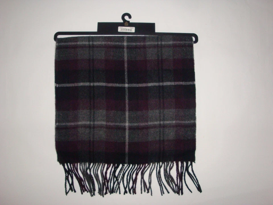 Bufanda a Cuadros Tejida Acrílica Dockers ~ Cuadros Borgoña ~ Nueva Con Etiquetas  Foto 3 de 4