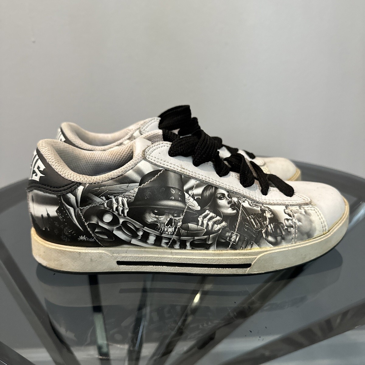 Vintage Osiris Serve OG ABEL Chicano Art Skull Skateboarding Shoes 