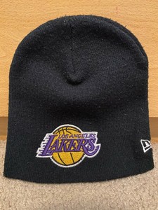lakers knit hat