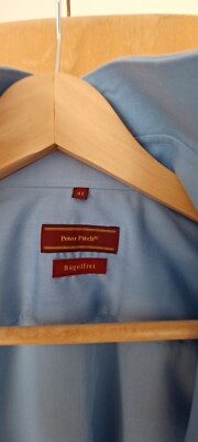 Hemd blau Peek und Cloppenburg modern Fit Größe 41 extra lange Arme 68 cm