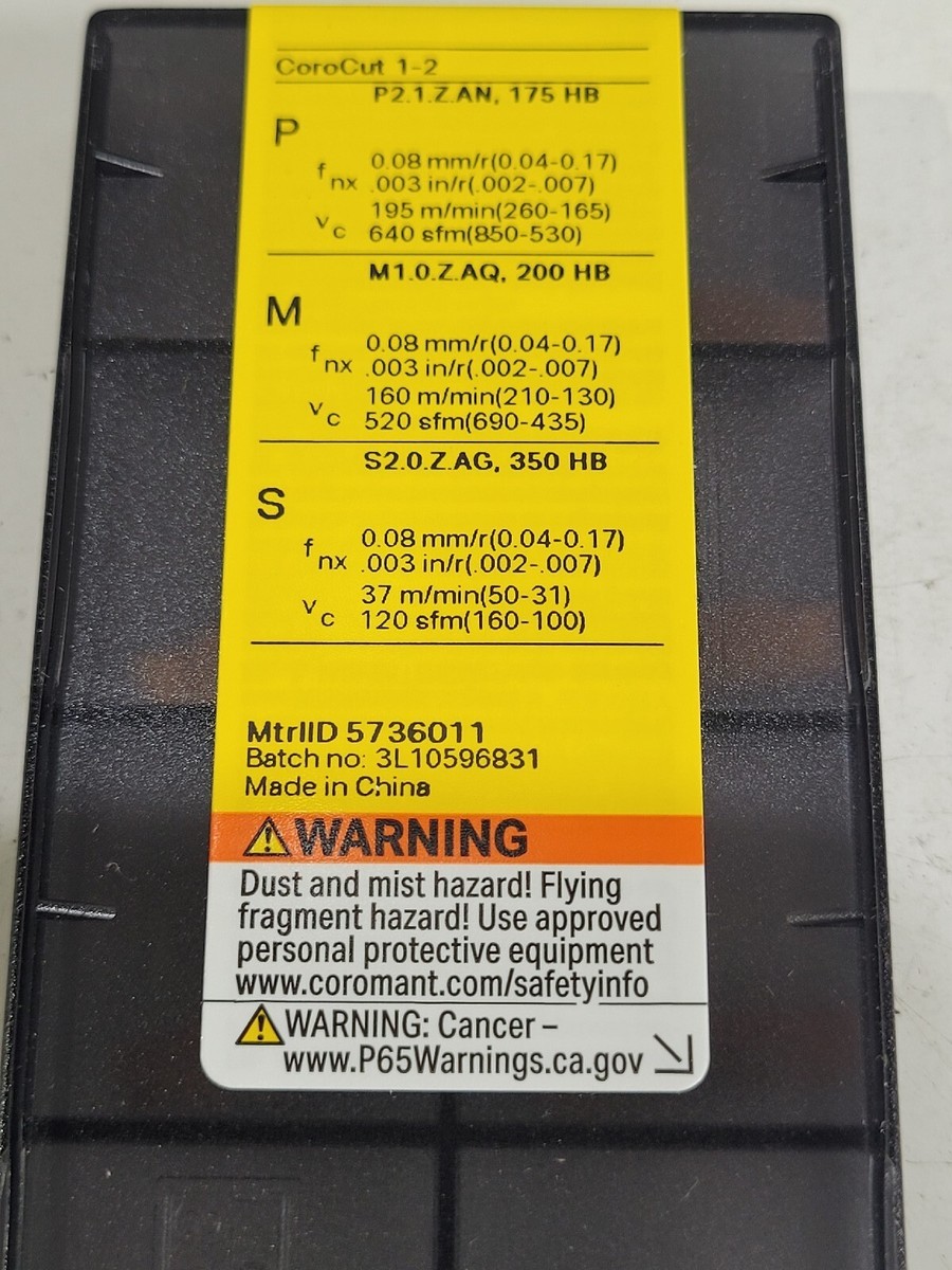 Produktbild von Sandvik Wendeschneidplatten N123G2-0300-0002-GF 1125 – 10 Stück, Zum Ein- & Abstechen