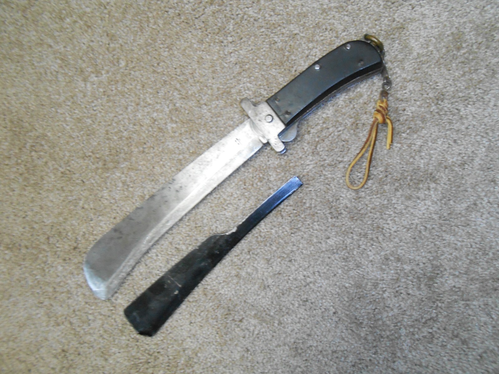 HTF British Air Corp WWII PILOT FOLDING MACHETE SURVIVAL KNIFE GUARD eBay