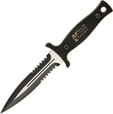 MTech Xtreme Boot Knife 6" Partially Serrated 440C Steel Dagger Blade Micarta