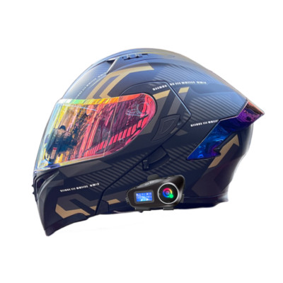 DOT Approved Bluetooth Motorcycle Flip Up Helmet With Wireless Bluetooth Headset
