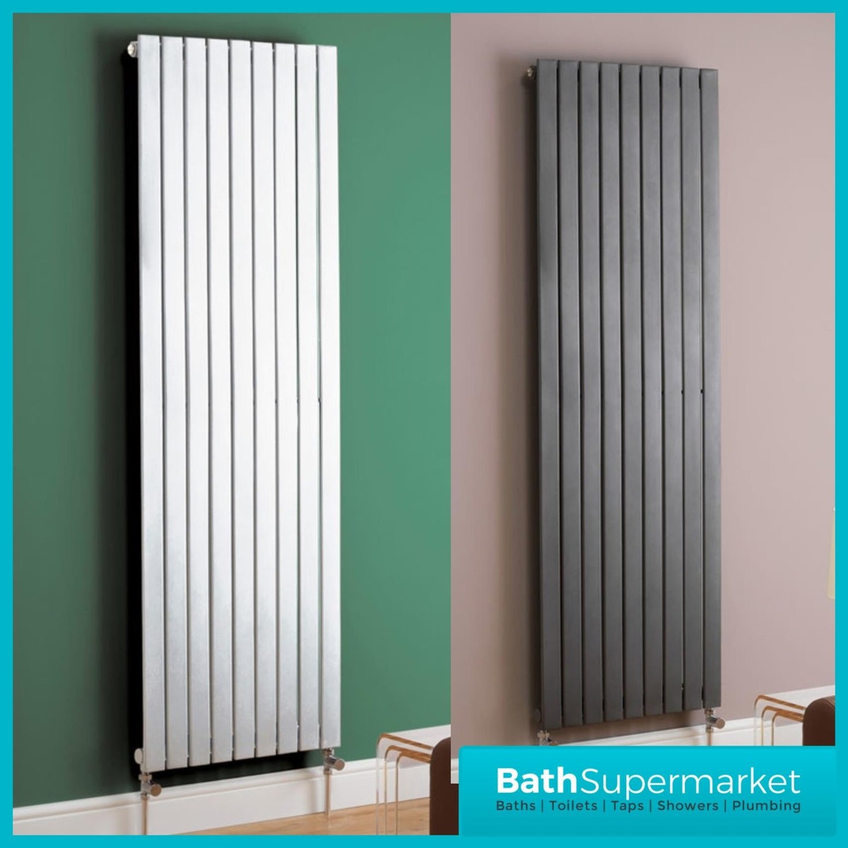 Radiator Flat Panel Vertical Tall Heater Horizontal Designer Central Heating