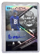 2022 Panini Black - Rookies Bo Melton #195 Autographs /199 (AU, RC)