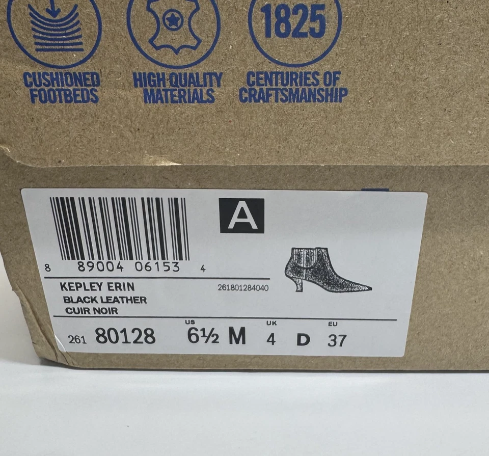 Clarks Collection Kepley Erin Women’s Black Leather Ankle Boots Size 6.5 M - Image 2 of 4