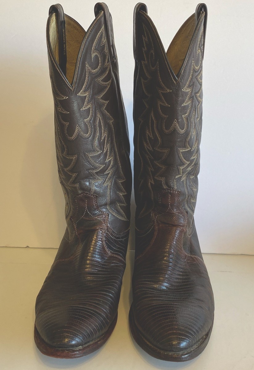 VTG Dan Post Cowboy Boots Men display picture 1