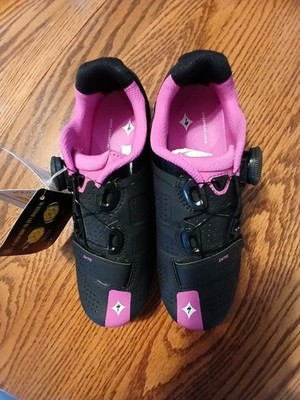 NEW Specialized Zante Road Cycling Shoes Black Pink EU 36 US 5.75 List $200