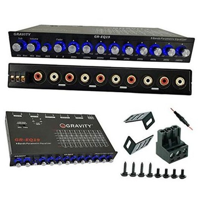 Gravity EQ19 1/2 Din 9 Equalization Bands Band Car Audio Equalizer EQ Front,
