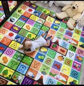 Multicolor Alphabet Educational Foldable Rectangular Baby Playmat Infant/Toddler
