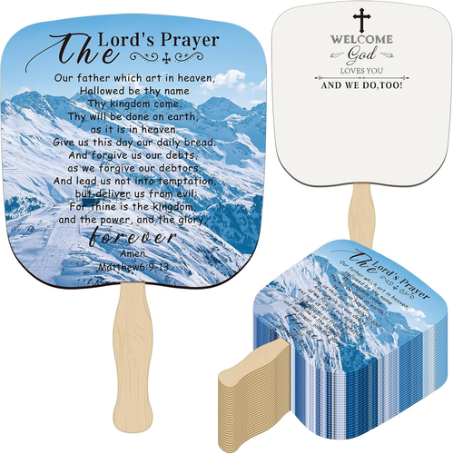 25 Pcs Church Fans Christian Gift Inspiration Bible Verse Hand Fans Bulk for Chu - Picture 8 of 12