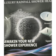 Luxury Rainfall Square Shower Head 10  shower head combo kit w/sprayer NWT chrome