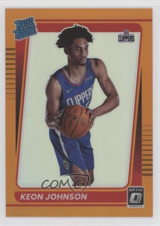 2021 Panini Donruss Optic Rated Rookie Orange Prizm /199 Keon Johnson #192 14im