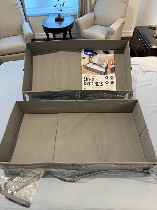 Qty 2 Under Bed Storage Containers Storage Expert
