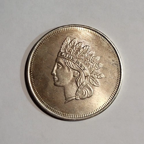 1 Oz Silver Indian Head Cent Design Round 0.999 Fine Toned