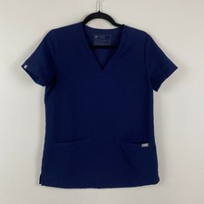 Figs Casma Three-Pocket Scrub Top Size XS Navy Blue