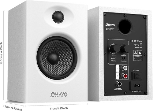 60W Computer Speakers for Gaming and Music, Active Bluetooth 5.3, Stereo 2.0 ... - 第 3/8 張圖片