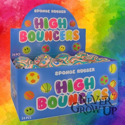 [NGU ] High Bounce Bouncer Foam Striped Stripy Balls 6cm Multicolor