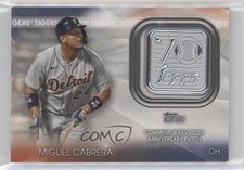 2021 Topps 70th Anniversary Manufactured Logo Miguel Cabrera #70LP-MC Patch 06on