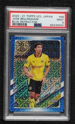 2020 UCL Japan Edition Chrome Blue Mojo Refractor 40/75 Jude Bellingham #68 0q3g