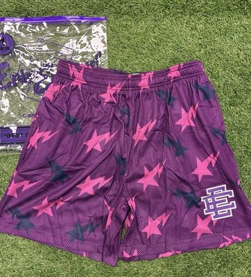 Eric Emanuel x BAPE EE Basic Short Purple Medium Brand New authentic