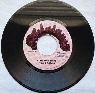 TIGER&A. MALVO-TECHNIQUES-COME BACK TO ME-VERSION-45RPM 7'' JAMAICA IMPORT EX