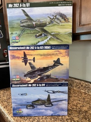 1/48 Hobby Boss Me 262 Variant Model Kit Lot U1 U2 U4 WWII Luftwaffe Jets