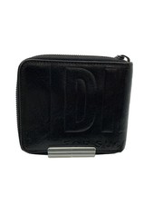DIESEL DSL 3D BI-FOLD COIN ZIP XS Bi-fold Wallet Leather BLK Men's