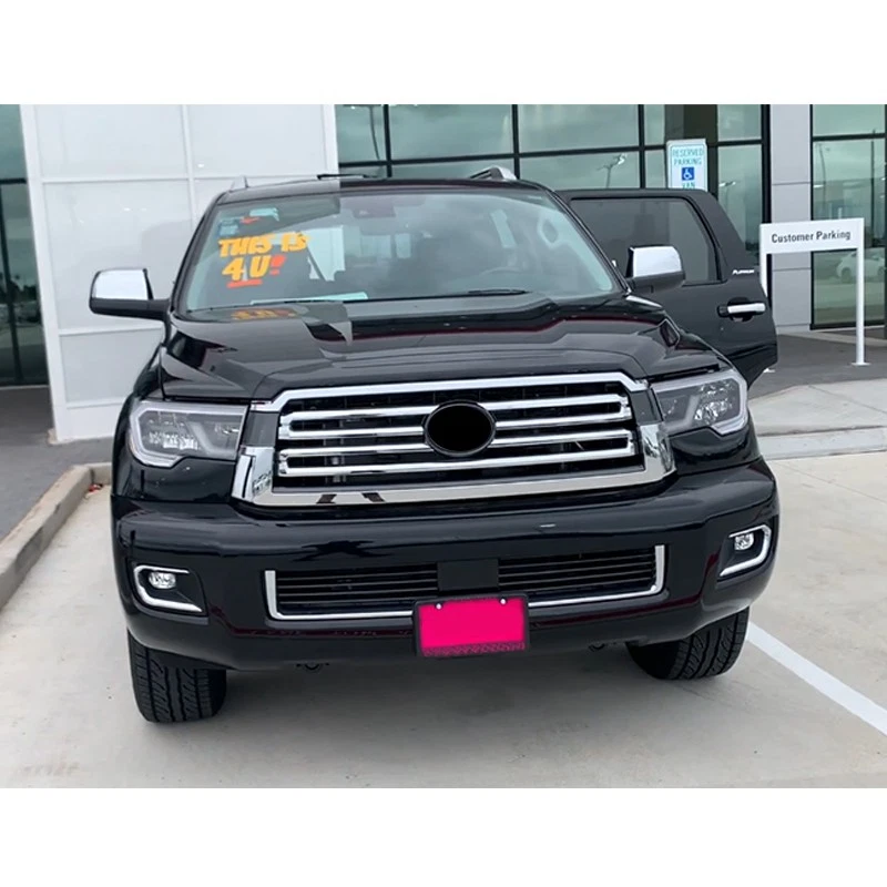 For 2018-2022 Toyota Sequoia Platinum TRD Sport Chrome Front Bumper Grille New Foto 3 de 4