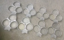 LOT of 8 Bon Chef 9064-N pewter 3 Section Trays